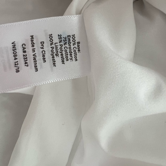 Talbots White A-Line Skirt with Embroidery - Picture 5 of 5